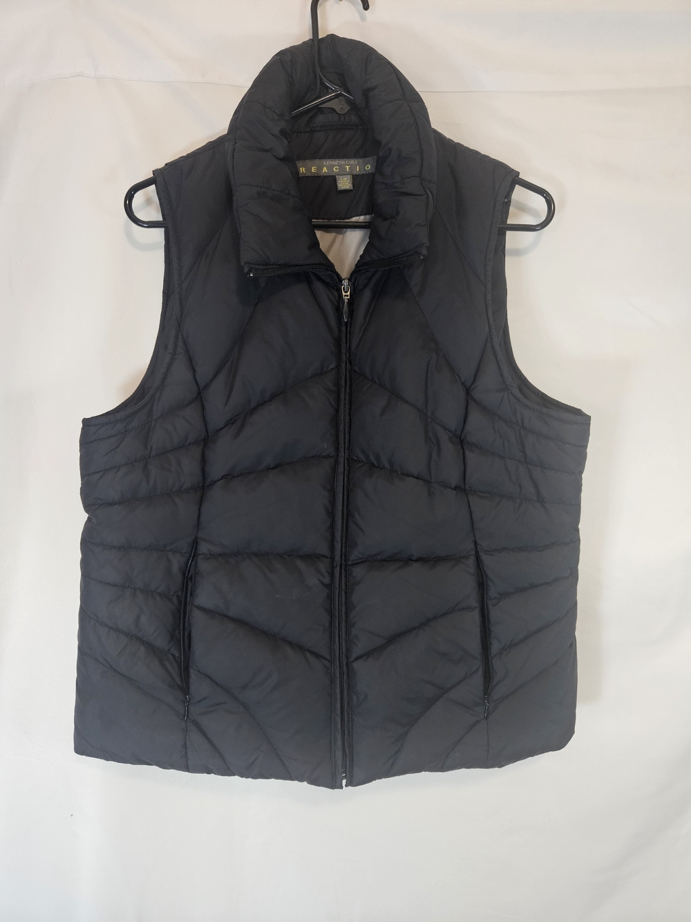 Kenneth Cole Reaction Black Quilted Puffer Vest - Lightweight Sleeveless